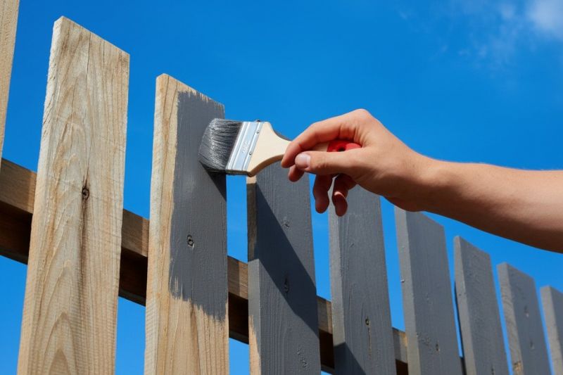 Commercial Fence Painting